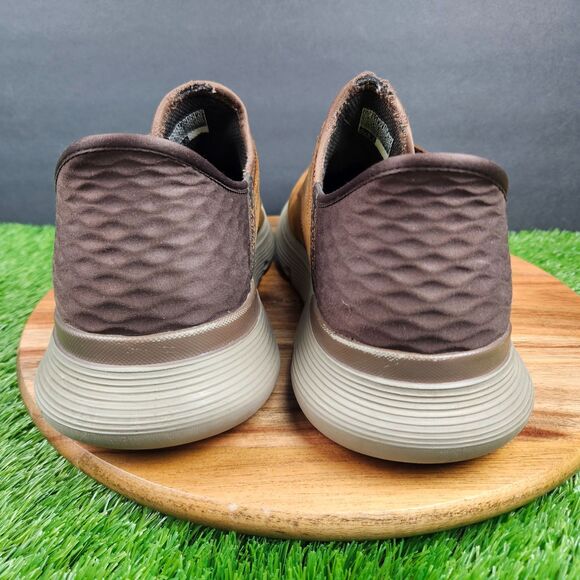 Skechers Garza Gervin Shoes Mens 10.5 Brown Slip-Ins Sneakers Leather SN 205046 main image 14